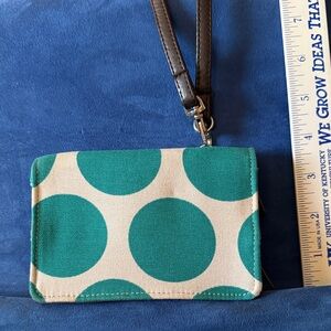 thirty-one Teal & Brown Zip Wristlet, NWOT, MAKE AN OFFER!!!